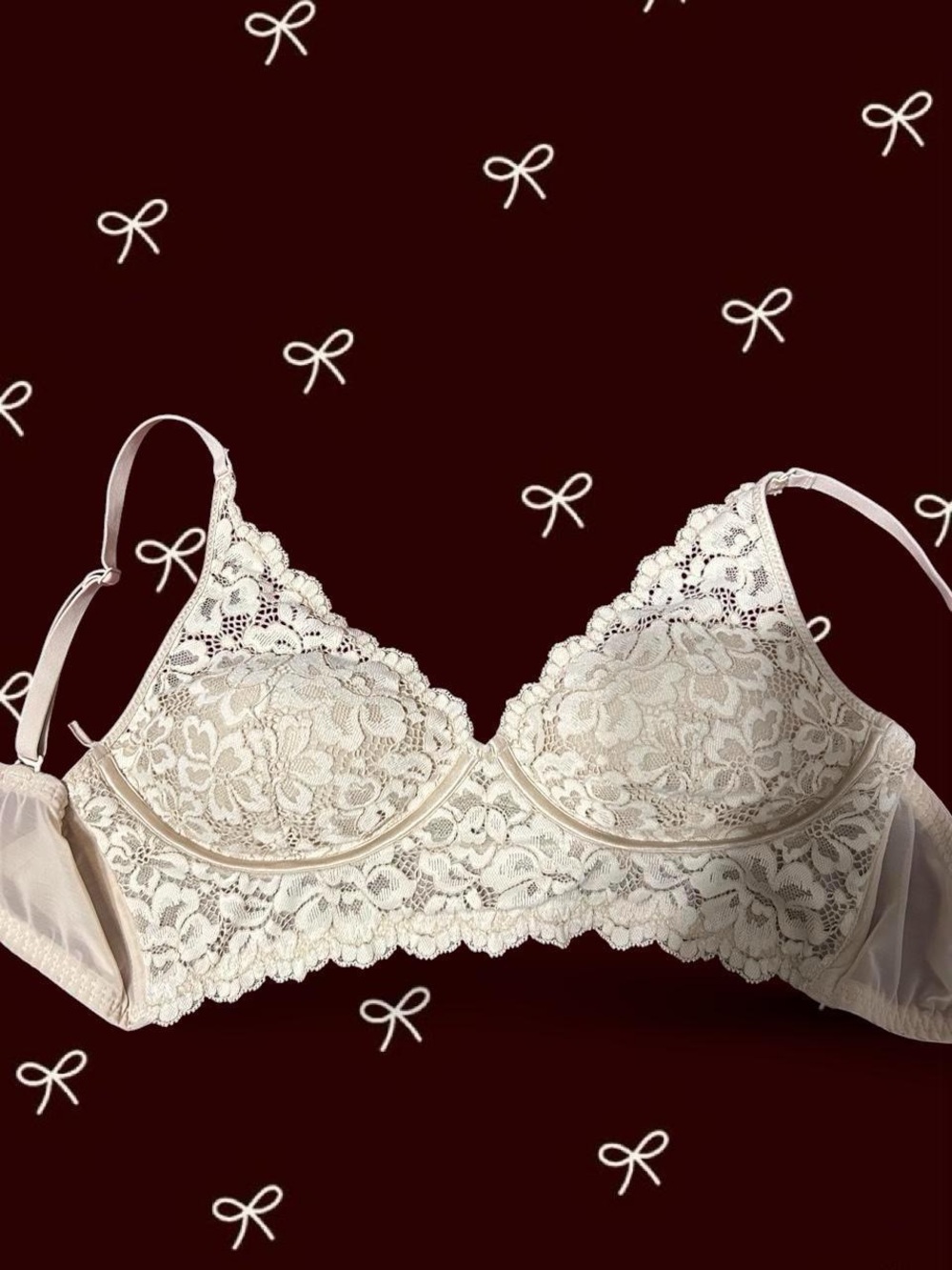 Maidenform Lace Bra in Tan